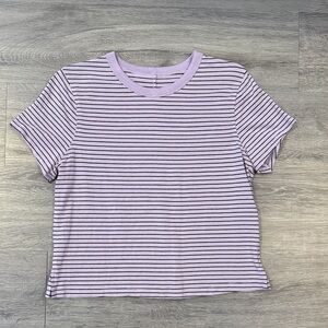 Lululemon Women’s Classic Fit Cotton T-Shirt Dusty Rose (Small/Size 6)